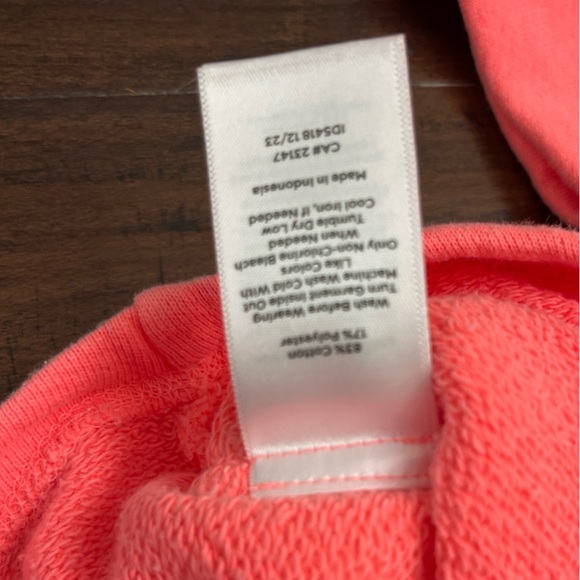 Talbots Beach Terry Shacket Size Small Bright Coral Spring Cozy Cruise Casual - Picture 9 of 13